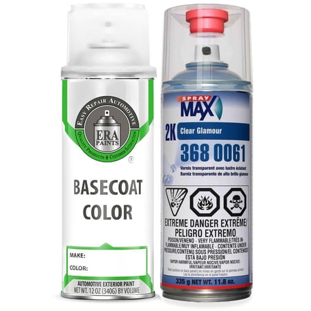 For DODGE (ARJ/PRJ - Inferno Red Crystal Pearl) Exact Match Aerosol Spray Touch Up Paint and SprayMax 2K Clearcoat - Pick Your Color