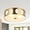 Gold, variant on Parrot Uncle Farmhouse Rattan Drum Flush Mount Ceiling Lights LED Lighting for Bedroom Living Room Dining Room, 16.5 Inch