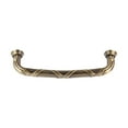 thumbnail image 2 of Utopia Alley Riga Pull Handle - Decorative Cabinet Drop Pull Handles- Vintage Cabinet Hardware with Hand Finished Antique Brass - Metal Drawer Pull Handle, 5.0" Center to Center, 2 of 9