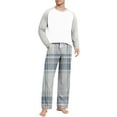 thumbnail image 2 of Ashirexll Mens Pajamas Set, Two Piece Sets, Long Sleeve Sleepwear Set Soft Solid Color Sleepwear and Home Loungewear, 2 of 7