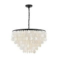 thumbnail image 2 of Living District Selene 6-Light Mid-Century Metal Pendant in Black and White, 2 of 4