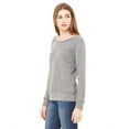 thumbnail image 3 of The Bella + Canvas Ladies Sponge Fleece Wide Neck Sweatshirt - GREY TRIBLEND - M, 3 of 4