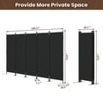 thumbnail image 3 of Jaxpety 5-Panel Room Divider, 6ft Folding Privacy Screen with Stable Base for Easy Space Separation in Living Rooms, Bedrooms & Offices, Black, 3 of 11