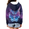 thumbnail image 4 of Xoenoiee Butterfly Galaxy Girls Boys Zip-Up Hoodies Kids Fall Winter Warm Sweatshirt Jacket with Pocket Youth Long Sleeve Shirt Top Teen Clothes Outfits, 14-16 Years, 4 of 7