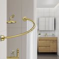 thumbnail image 6 of Utopia Alley Rustproof Wall Mounted Single Curved Shower Rod, Aluminum, adjustable from 45" to 72" Wide (Gold), 6 of 10