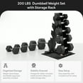 thumbnail image 3 of BalanceFrom Dumbbell Weight Set with Storage Rack with Pair of 10, 15, 20, 25, 30 lbs, 3 of 9
