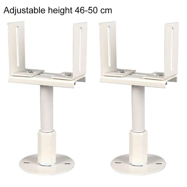 2 Pcs Supports de Radiateur en Aluminium Réglables - Design Élégant & Installation Facile Réglable 46-50 cm