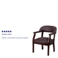 thumbnail image 4 of Flash Furniture Burgundy LeatherSoft Conference Chair with Accent Nail Trim, 4 of 12