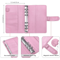 thumbnail image 3 of PU Leather Notebook Binder Budget Planner Binder Cover with Binder Pocket Personal Cash Budget Envelopes, 3 of 7
