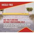 thumbnail image 4 of 2 Pack 24'x 10"x 6" Water Barriers for Flooding Reusable Sandbag Alternative - PVC Lightweight Water Diversion Tubes, Waterproof Inflatable Flood Rain Barrier for Home, Outdoor, 4 of 9