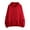 Red, variant on Women's Hoodie Oversize Solid Zipper Hooded Jacket Long Sleeve Zipper Drawstring Y2k Winter Sweatshirts Beige