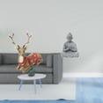 thumbnail image 2 of Escultura de reno, alce y ciervo, adorno para sala de estar, oficina, dormitorio, con estatua en miniatura de Buda mono para patio, 2 of 8