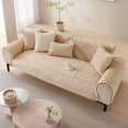 thumbnail image 5 of Eurhowing Stretch Sofa Slipcover 36"×63", 1-Piece Scratch-Resistant & Non-Slip Couch Cover Blanket for Kids/Pets, Soft Velvet Washable Furniture Protector, Beige, 5 of 7