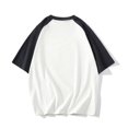 thumbnail image 4 of Isvgxsz 2024 New Mens Undershirts Fashion Men's Pullover Patch Color Short Sleeve Top Shirt Short Sleeve Top/Shirt Lightweight Crewneck White Top Summer Father Day Gift, 4 of 7