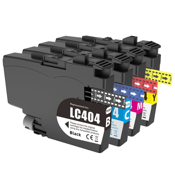 LC404 Ink Cartridge Replacement for Brother LC404 MFC-J1205W J1215W Printer(4 Pack)