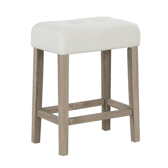 Kadyn Barstools, Countertop Bar Chairs,Bar Stools,Modern Counter Height Bar Stools Set of 2 with Rubber Wood Legs-Beige