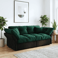 thumbnail image 2 of Homy Casa 3-in-1 Convertible Sofa Bed, Velvet Loveseat Sofa for Apartment & Living Room, 2 of 10