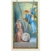 Pewter Saint St Gabriel Medal with Laminated Holy Card, 3/4 Inch