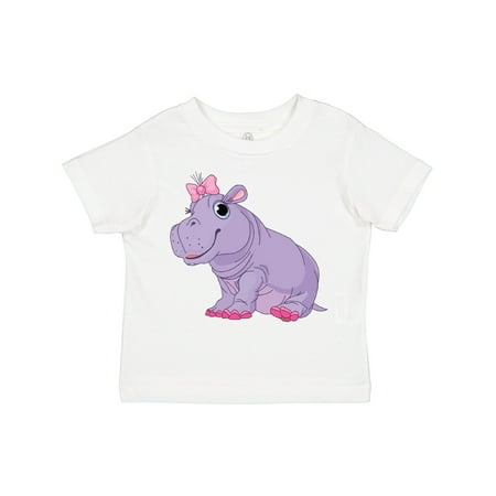 

Inktastic Cute Purple Hippo Girls Toddler T-Shirt