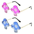 thumbnail image 2 of Mushroom Shape Sunglasses Irregular Rimless Sun Glasses Trendy Fun Sunglasses for Women Men Halloween Party Cosplay Eyewear, 2 of 5