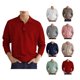 thumbnail image 4 of Top informal para hombre, cuello vuelto, botón frontal, manga larga, transpirable, Top de ajuste informal para hombre para otoño, 4 of 6