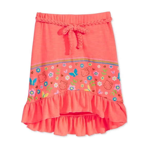 evy of California Girls Hello Kitty Hi-Lo High-Low Falda, Naranja, 3T