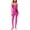 Hot Pink, variant on Women's Shiny Metallic Unitard Camisole Bodysuit Sleeveless Tights Leggings Jumpsuit Catsuit Dancewear Gold S