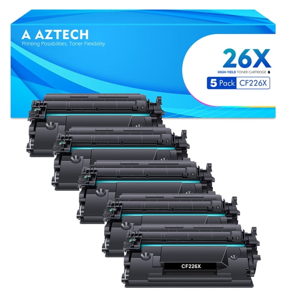 26X Toner Cartridge Compatible for HP 26X CF226X 26A CF226A LaserJet Pro M402n M402dn M402dw MFP M426fdw M426dw M426fdn M402 M426 Printer Ink (Black, 5-Pack)