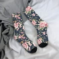 thumbnail image 5 of Vsdgher Vintage Floral Crew Socks for Men & Women, Breathable Casual Athletic Ankle Socks, 5 of 6