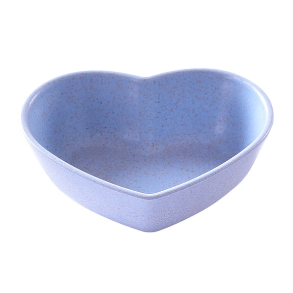 REOFLYUP 4-Piece Heart-Shaped Sauce Dipping Bowls Set, Wheat Straw Material, Assorted Colors for Kitchen & Dining