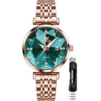 Women\'s Blue White Leather Strap Analog Quartz Luminous Dial Waterproof Watch Women main image 4