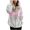Pink, variant on IROINNID Women's Zip Up Jacket Long Sleeve Contrast Color Hoodie Outwear, Leisure Warm Splicing Jacket