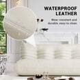 thumbnail image 5 of Indecor Home 68.9" Lazy Sofa Togo Sofa Leather Sofa Sectional Sofa Bean Bag Chair Floor sofa for Living Room, Bedroom, Beige, 5 of 13