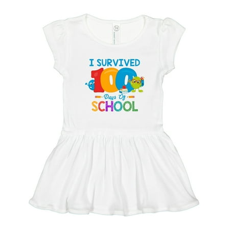 

Inktastic Survived 100 Days of School Gift Toddler Girl Dress