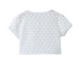 thumbnail image 6 of WIBACKER 1-8T Toddler Kid Knit Cardigan Shrug Girls Short Sleeve Pearl Flower Bolero Shoulder Jacket, 6 of 10