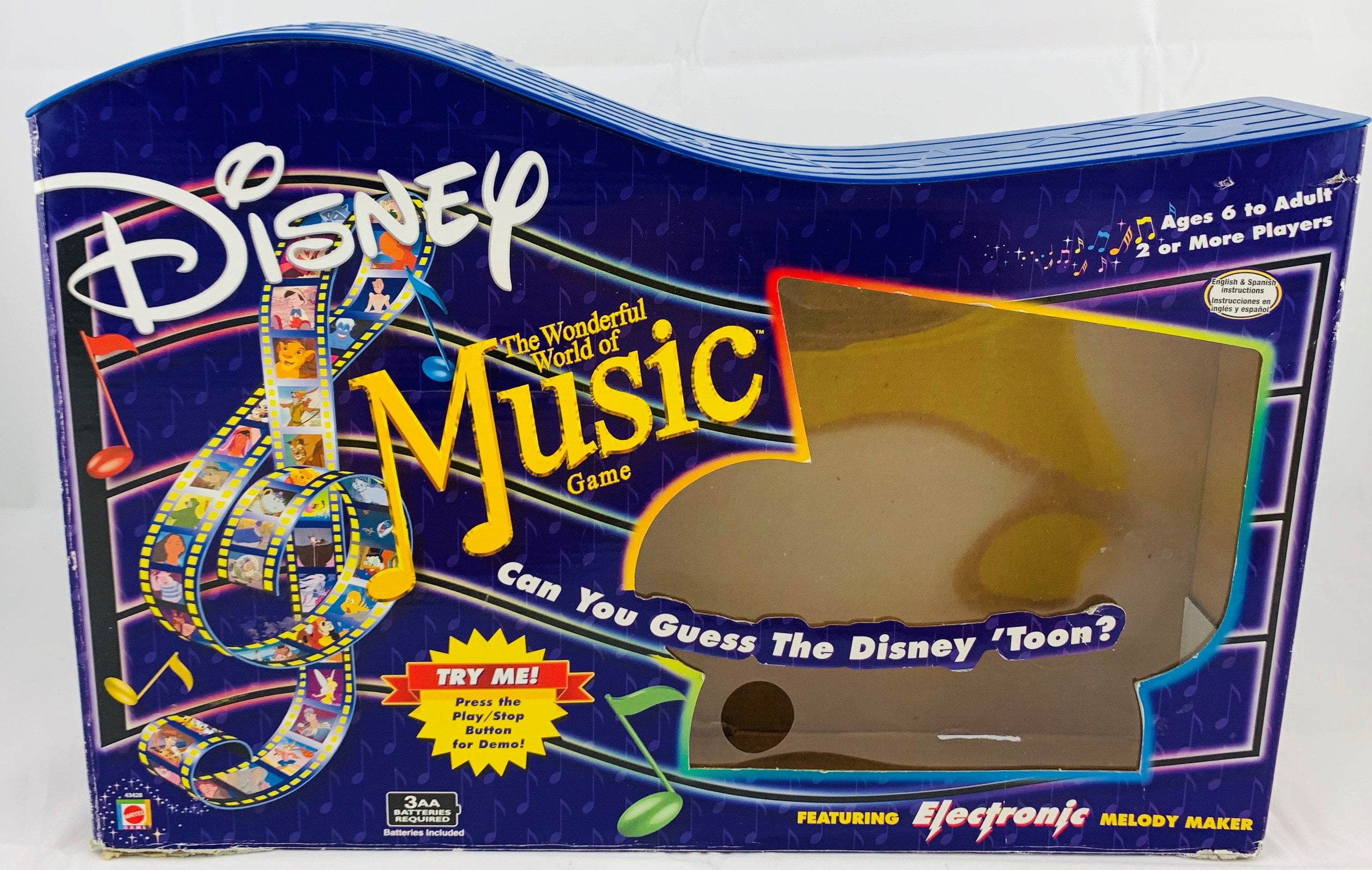 Disney The Wonderful World of Music Electronic 2002 Board Game Mattel 1pc Missin for sale online