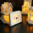 thumbnail image 7 of Christmas Village Ceramic White Christmas Village Houses Christmas Light Up Village Houses Light Up Small Porcelain Village House for Home Decor Winter Holiday Diy Gift丨B, 7 of 7