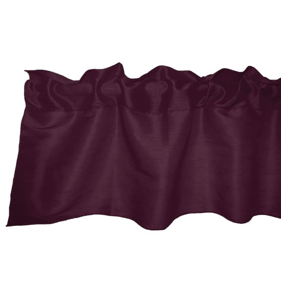 Faux Silk Dupioni Window Valance 56 Inch Wide Burgundy