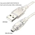 thumbnail image 2 of Cy Usb Male To Firewire Ieee 1394 4pin Male Ilink Adapter Cord Cable For Dcr-trv75e Dv 1m Usb Firewire Cable, 2 of 5