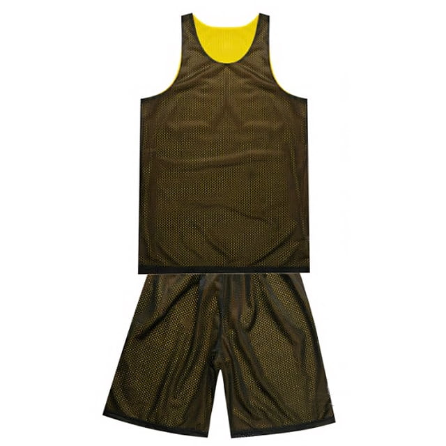TOPTIE Reversible Mesh Basketball Clothes Set Jersey and Shorts For Adult
