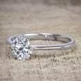 thumbnail image 2 of Classic Round Cut Solitaire 1 Carat Moissanite Engagement Ring On 10K White Gold, 2 of 2
