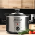 thumbnail image 5 of Eternal Living 1.5 Quart Round Slow Cooker (120W) Stoneware Pot, Stainless Steel, 5 of 5