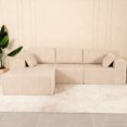 thumbnail image 2 of 109" Modular Sectional Sofa with Deep Seat, Modern Modular L-Shape Sofa Couch with Chaise, Beige, 2 of 8
