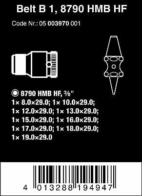 Wera Belt B 1 Zyklop Bit Socket 3/8" HF