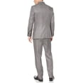 thumbnail image 7 of Adam Baker by Needle & Stitch 12965 Mens 3-Piece Peak Lapel Modern Fit Suit- Medium Grey - 38L, 7 of 7