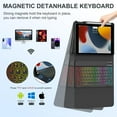 thumbnail image 3 of Keyboard Case for iPad 9th/8th/7th Generation 10.2 inch 2021/2020/2019, iPad 10.2" Case with Keyboard and mouse, 7 Color Backlit Removable Bluetooth Wireless Folio Case, 3 of 6