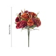 thumbnail image 6 of Artificial Flower Bouquet 13.39 Inch Silkly Fake Flowers with Roses Hydrangea Chrysanthemums Faux Floral Arrangement for Vase Home Wedding Party Decor, 6 of 6
