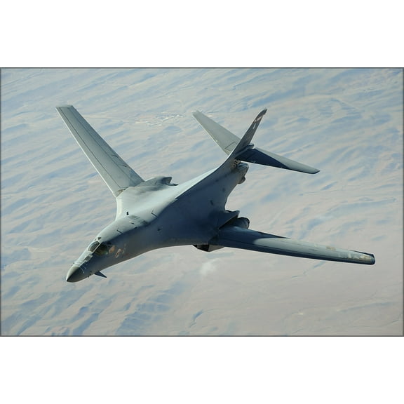 24"x36" Gallery Poster, U.S. Air Force B-1B Lancer bomber 34th Expeditionary Squadron