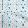 thumbnail image 1 of oneOone Georgette Viscose Turquoise Blue Fabric Geometric Diy Clothing Quilting Fabric Print Fabric By Yard 42 Inch Wide, 1 of 4