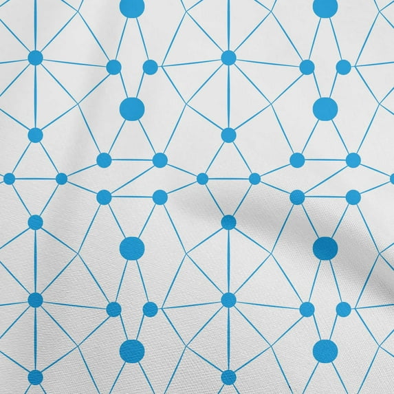 oneOone Georgette Viscose Turquoise Blue Fabric Geometric Diy Clothing Quilting Fabric Print Fabric By Yard 42 Inch Wide